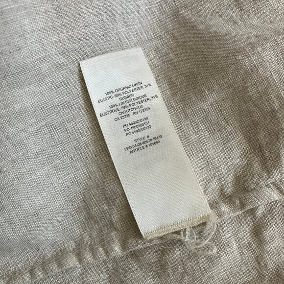 Wilfred Golden Hour Linen Dress Oatmeal Size Large Aritzia - Picture 8 of 8